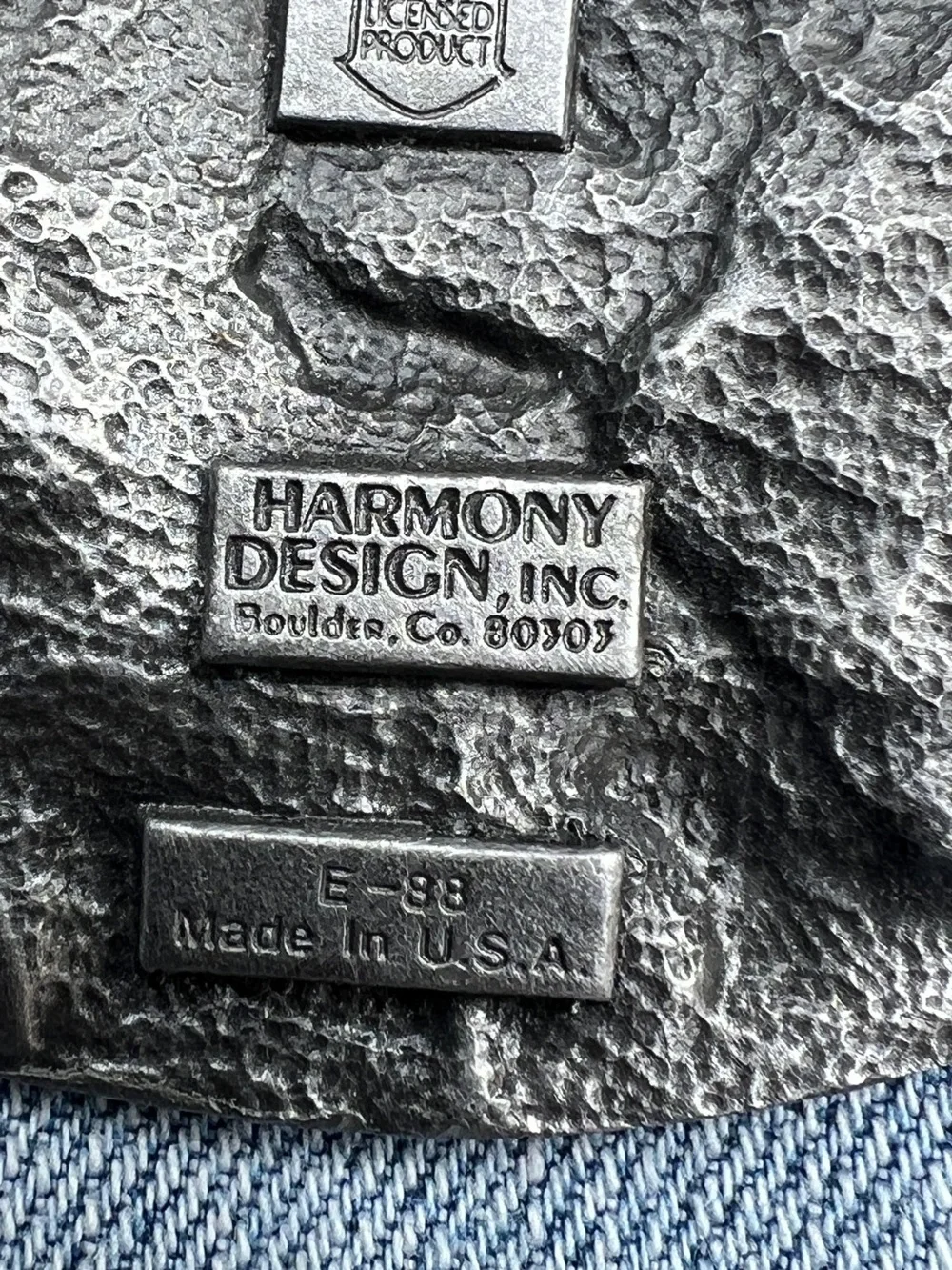 Vintage 80’s Harley-Davidson Silver Eagle Belt Buckle with Red Rose Accents